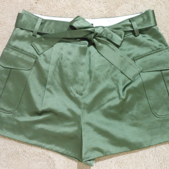 J. Crew Pants - J CREW Italian Satin Belt Party Shorts 6 NEW $168